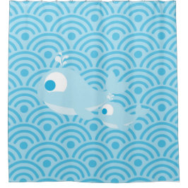 Cortina De Ducha Ballenas y cuevas