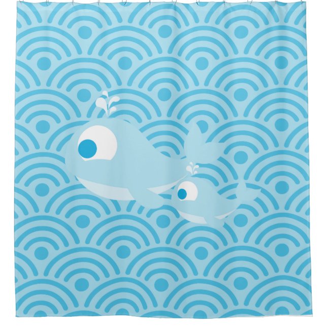 Cortina De Ducha Ballenas y cuevas (Anverso)