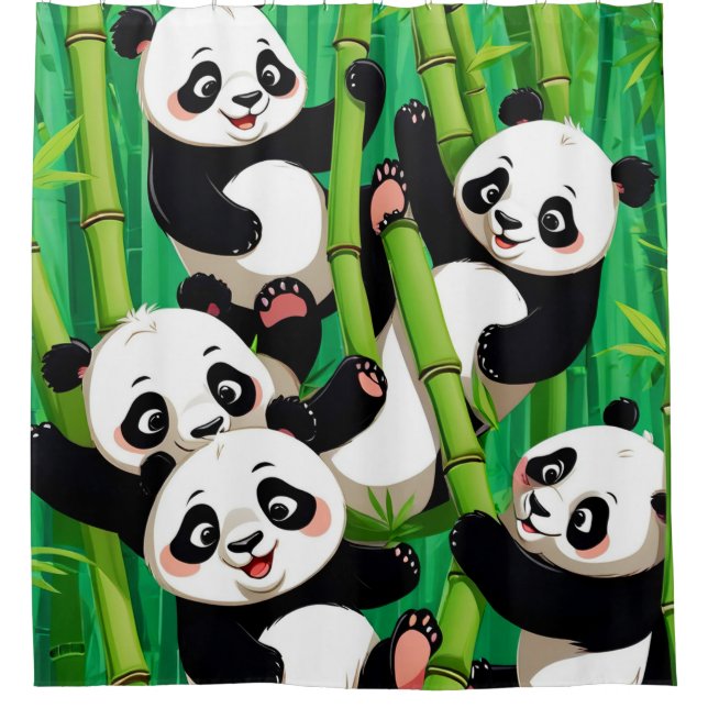 Cortina De Ducha Bamboo Panda (Anverso)