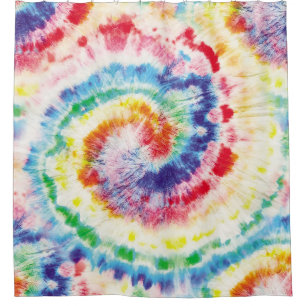 Cortina De Ducha Bañada de centeno de tie. Patrón Tiedye sin incon