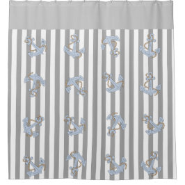 Cortina De Ducha Banda moderna minimalista de color gris claro