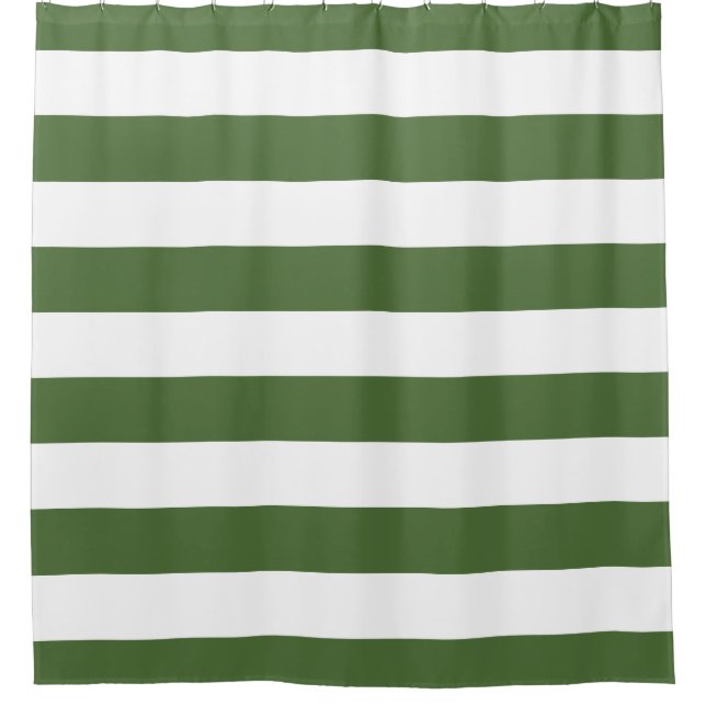 Cortina De Ducha Bandas anchas Moss Green (Anverso)