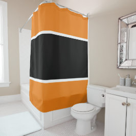 Cortina De Ducha Bandas blancas blancas negras y esporádicas en Nar