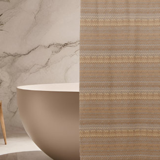Cortina De Ducha Bandas horizontales Ombre Brown