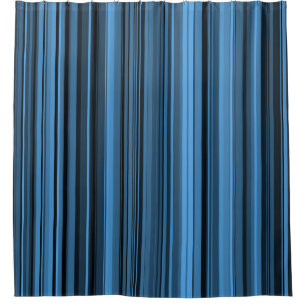 Cortina De Ducha Bandas negras azules