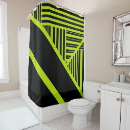 Cortina De Ducha Bandas triangulares - Lime Green