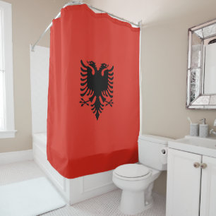 Cortina De Ducha Bandera albanesa