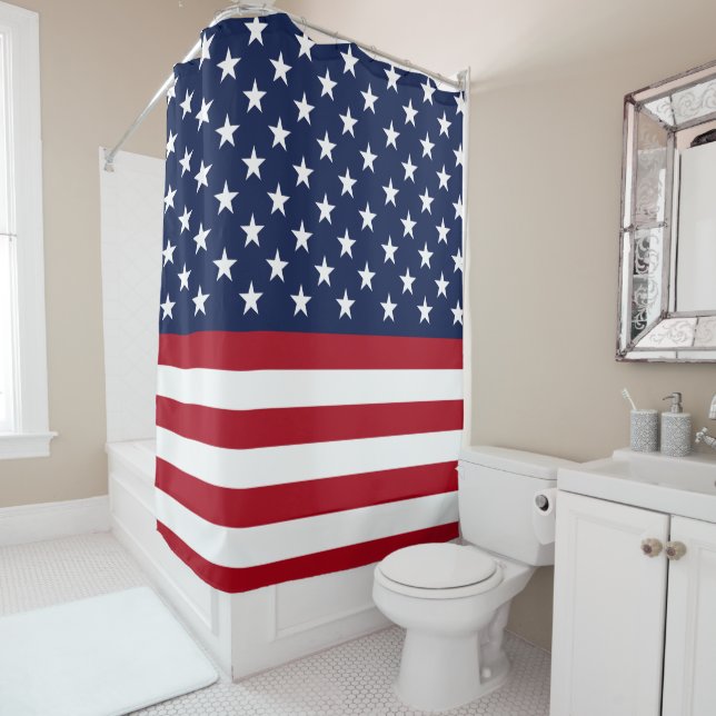 Cortina De Ducha Bandera americana (In situ)