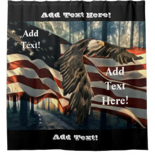 Cortina De Ducha Bandera americana águila calva