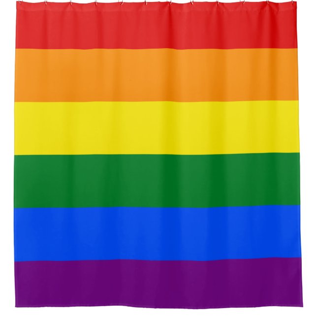 Cortina De Ducha Bandera arco iris (LGBT) (Anverso)