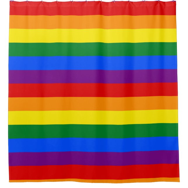 Cortina De Ducha Bandera arcoiris LGBT (Anverso)