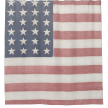 Bandera blanca y azul roja de la Americana