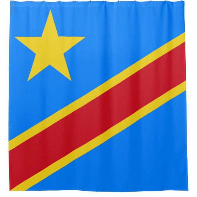 Cortina De Ducha Bandera Congo-Kinshasa (Anverso)