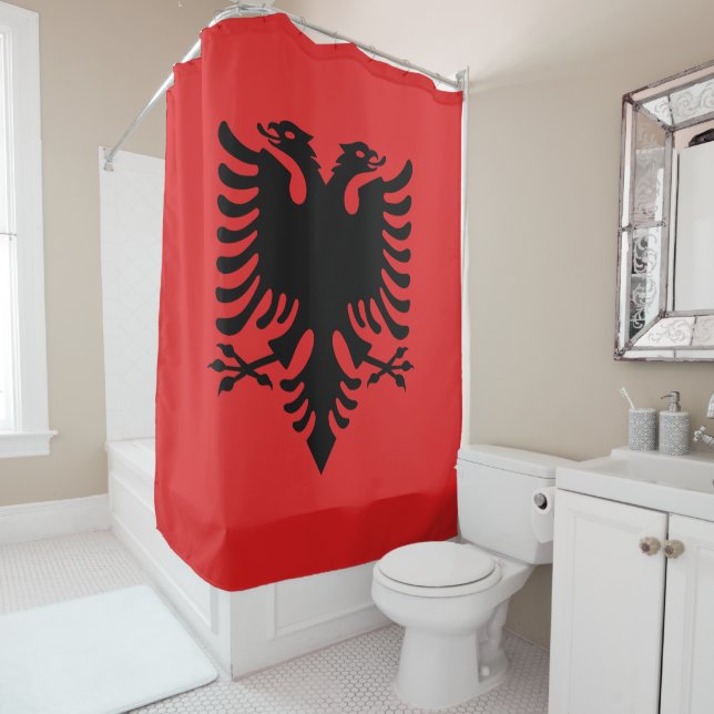 Cortina De Ducha Bandera de Albania (In situ)