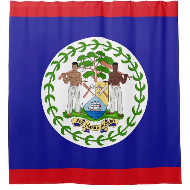 Cortina De Ducha Bandera de Belice (Anverso)