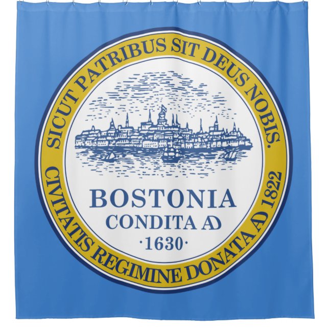 Cortina De Ducha Bandera de Boston (Massachusetts) (Anverso)