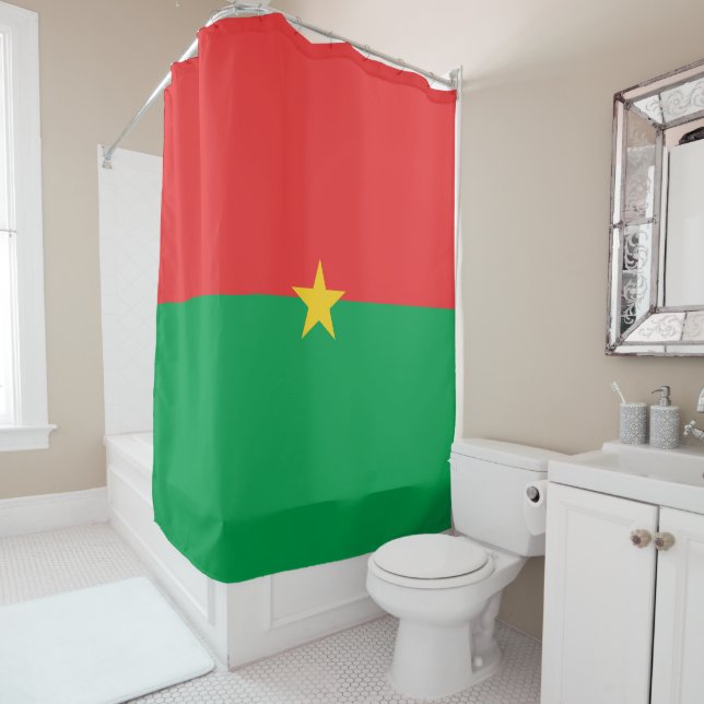 Cortina De Ducha Bandera de Burkina Faso (In situ)
