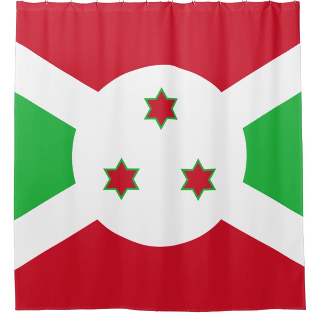 Cortina De Ducha Bandera de Burundi (Anverso)