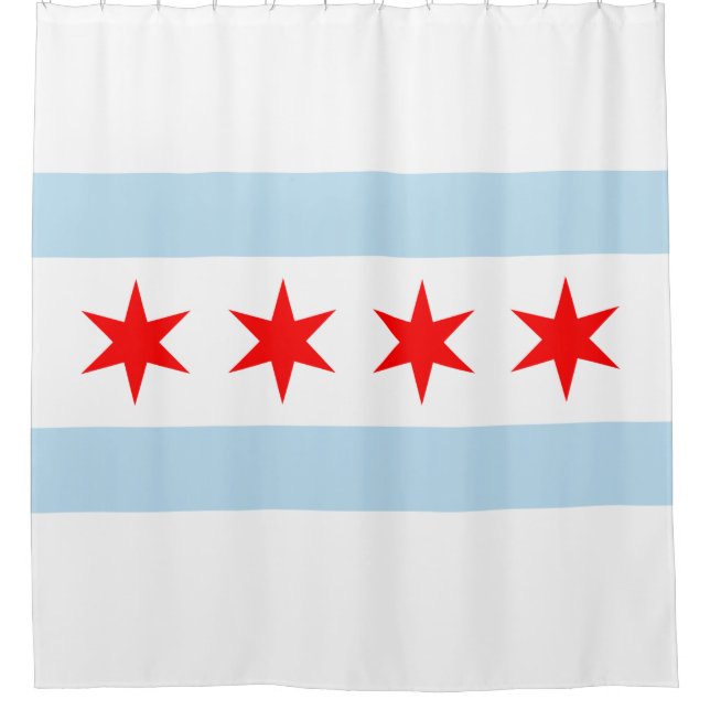 Cortina De Ducha Bandera de Chicago (Anverso)