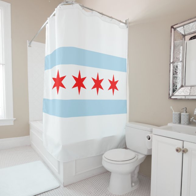 Cortina De Ducha Bandera de Chicago (In situ)