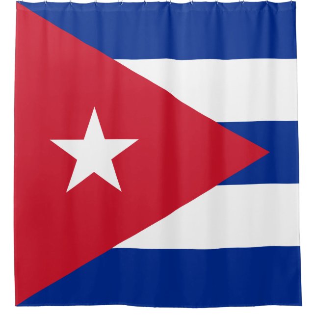 Cortina De Ducha Bandera de Cuba (Anverso)