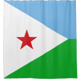 Cortina De Ducha Bandera de Djibouti (Nación Africana)