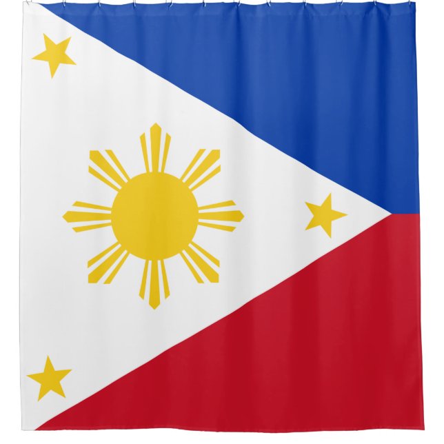 Cortina De Ducha Bandera de Filipinas (Anverso)
