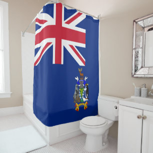 Cortina De Ducha Bandera de Georgia del Sur y Sandwich del Sur