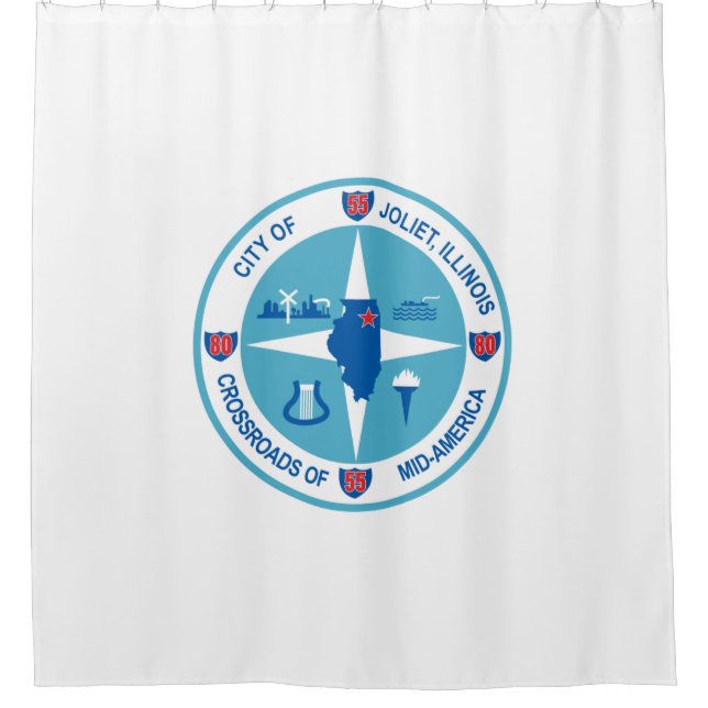 Cortina De Ducha Bandera de Joliet (Illinois) (Anverso)