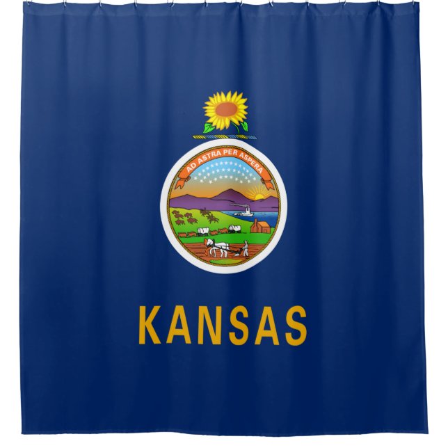 Cortina De Ducha Bandera de Kansas (Anverso)