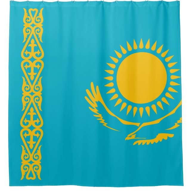 Cortina De Ducha Bandera de Kazajistán (Anverso)