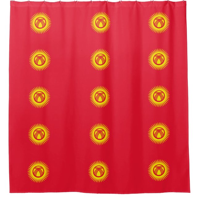 Cortina De Ducha Bandera de Kirguistán (Anverso)