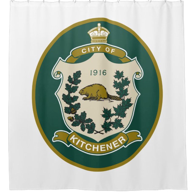 Cortina De Ducha Bandera de Kitchener (Ontario, Canadá) (Anverso)