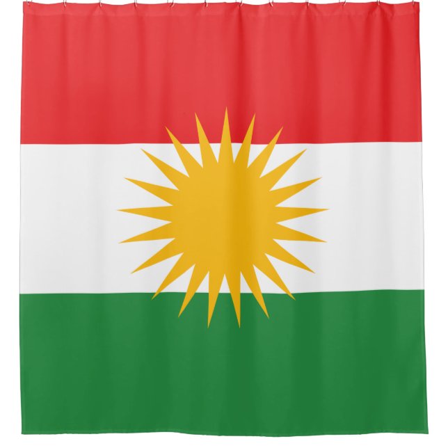 Cortina De Ducha Bandera de Kurdistán (Anverso)
