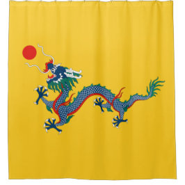 Cortina De Ducha Bandera de la dinastía Qing china (dragón chino) (