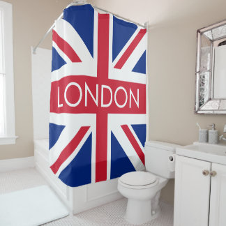 Cortina De Ducha Bandera de la Unión del Reino Unido de Londres