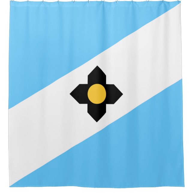 Cortina De Ducha Bandera de Madison (Wisconsin) (Anverso)