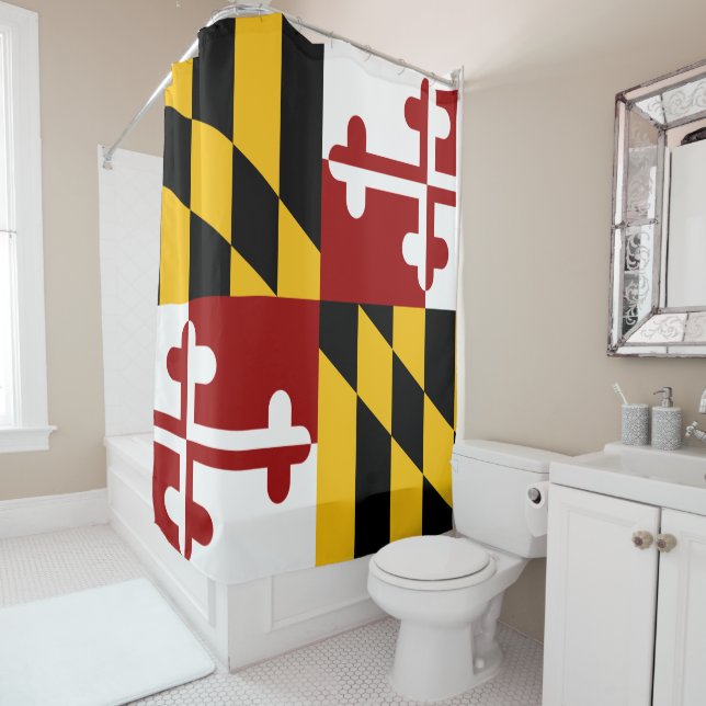 Cortina De Ducha Bandera de Maryland (In situ)