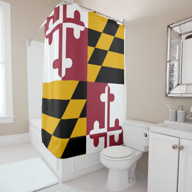 Cortina De Ducha Bandera de Maryland (In situ)