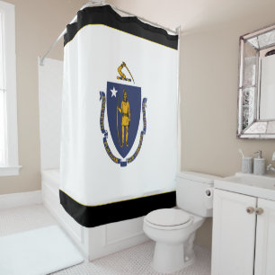 Cortina De Ducha Bandera de Massachusetts