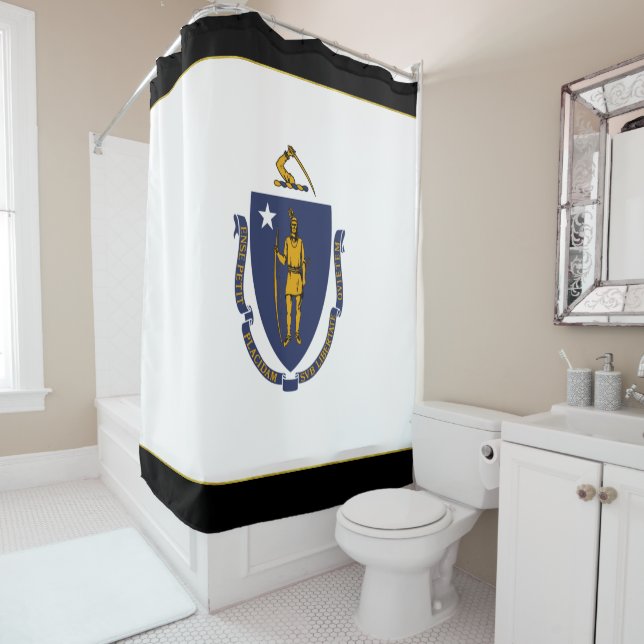 Cortina De Ducha Bandera de Massachusetts (In situ)