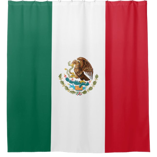 Cortina De Ducha Bandera de México (México) (Anverso)