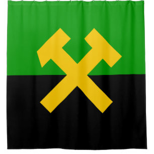 Cortina De Ducha Bandera de mineros y trabajadores mineros