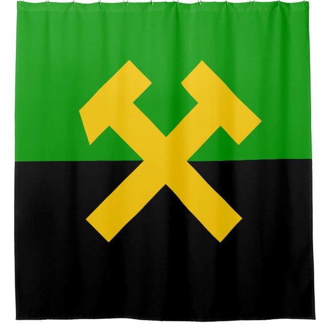 Cortina De Ducha Bandera de mineros y trabajadores mineros (Anverso)