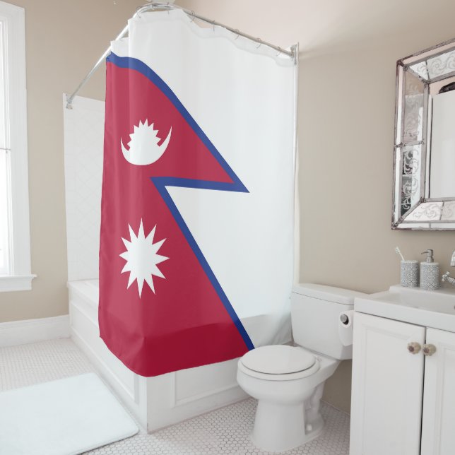 Cortina De Ducha Bandera de Nepal (In situ)