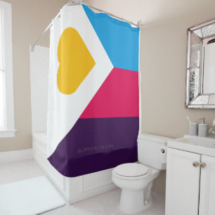 Cortina De Ducha Bandera de orgullo de poliamor tricolor de Slipper