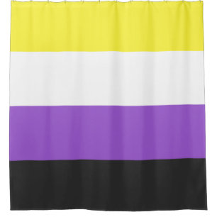 Cortina De Ducha Bandera de Orgullo no binaria