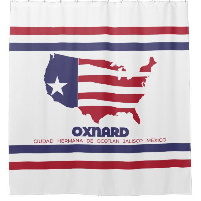 Cortina De Ducha Bandera de Oxnard (California) (Anverso)