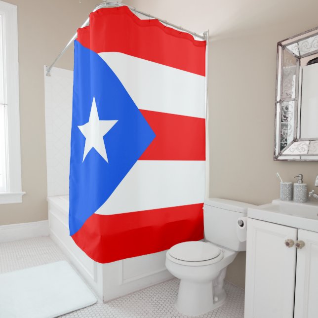 Cortina De Ducha Bandera de Puerto Rico (In situ)