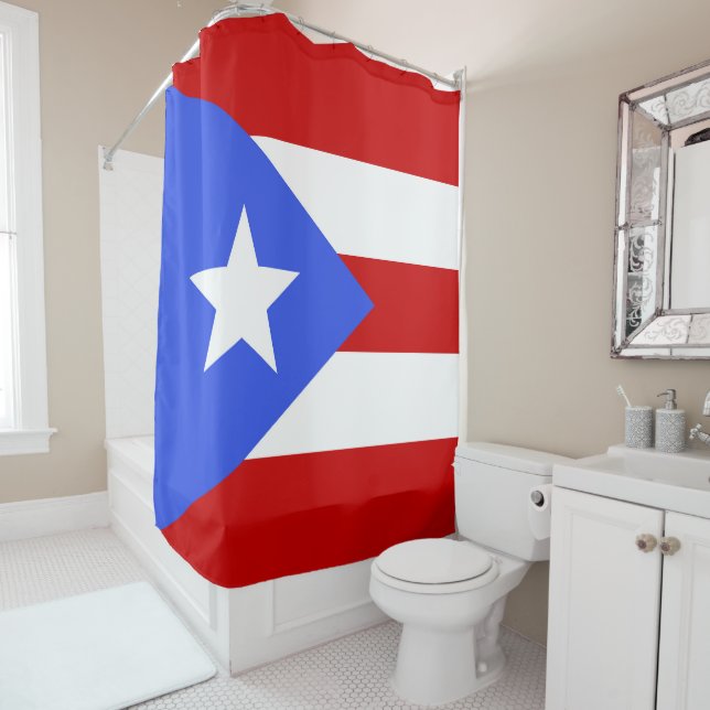 Cortina De Ducha Bandera de Puerto Rico (In situ)